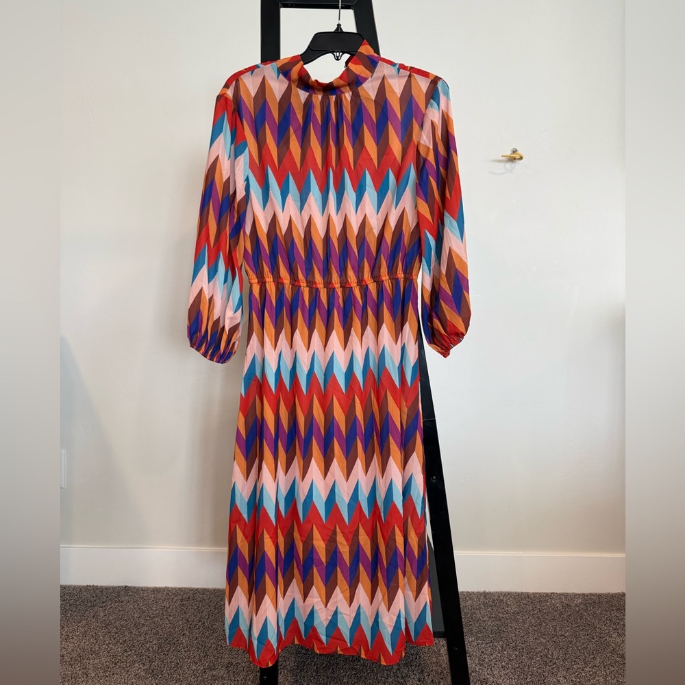 Colorful Geometric Pattern Dress